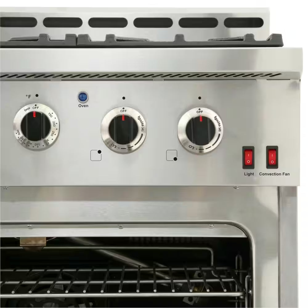 Entree 48 In. 7.2 Cu. Ft. Professional Style Gas Range with Convection Oven in Stainless Steel