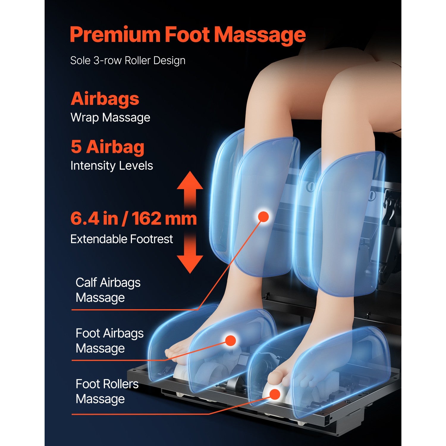 Uimoso Massage Chair Full Body 4D Massage Recliner with Sl-Track & Yoga Stretch