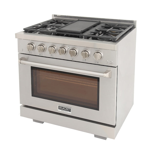 Kucht Professional 36 in. 5.2 cu. ft. Natural Gas Range and Convection Oven KFX3600X - image 6