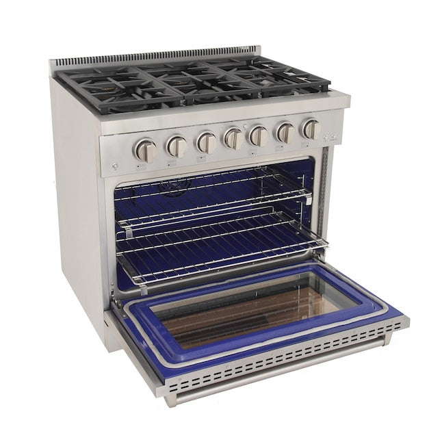 Kucht Professional 36 in. 5.2 cu. ft. Natural Gas Range and Convection Oven KFX3600X - image 7