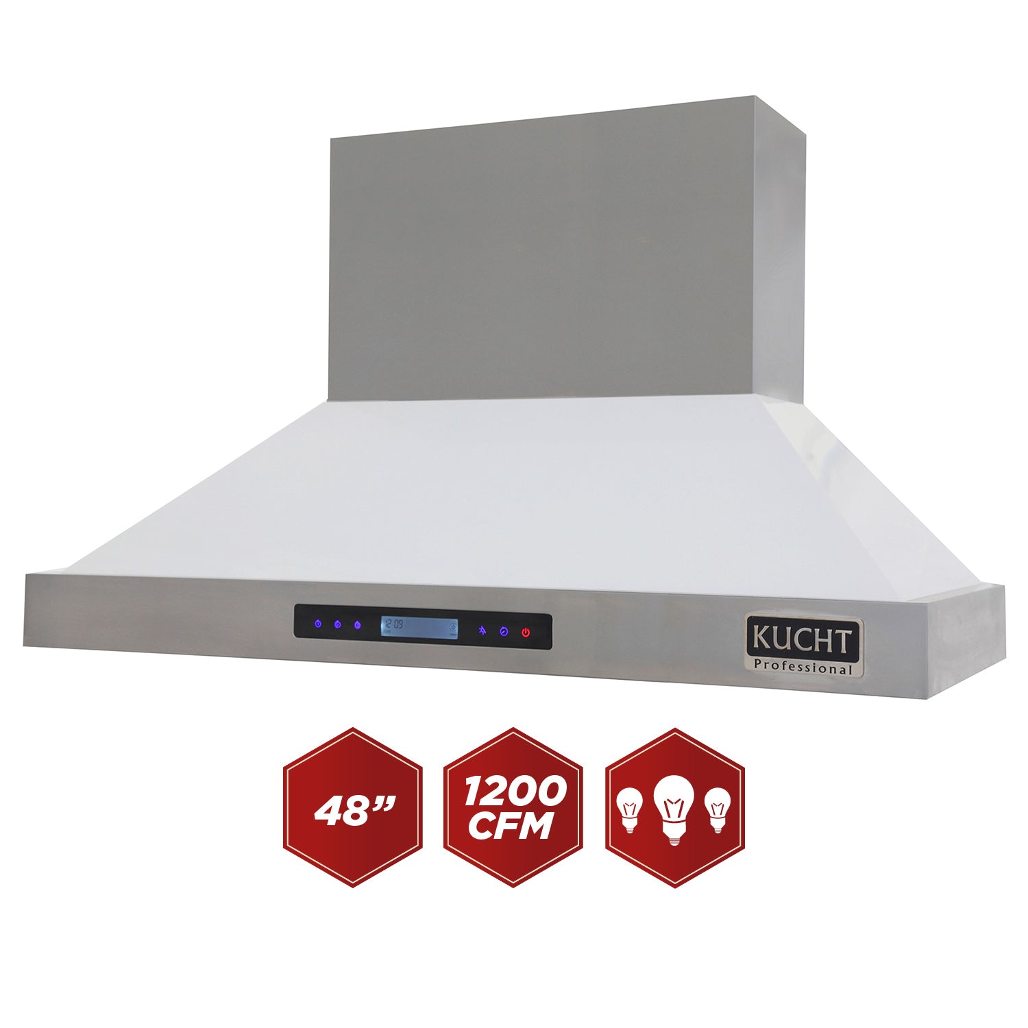 Kucht Professional 48 in. Wall Mounted Range Hood 1200CFM KRH4815 - image 2