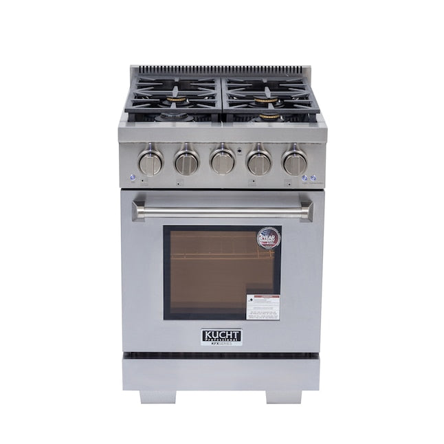 Kucht Professional 24 in. 2.5 cu. ft. Natural Gas Range and Convection Oven KFX2400X - image 2