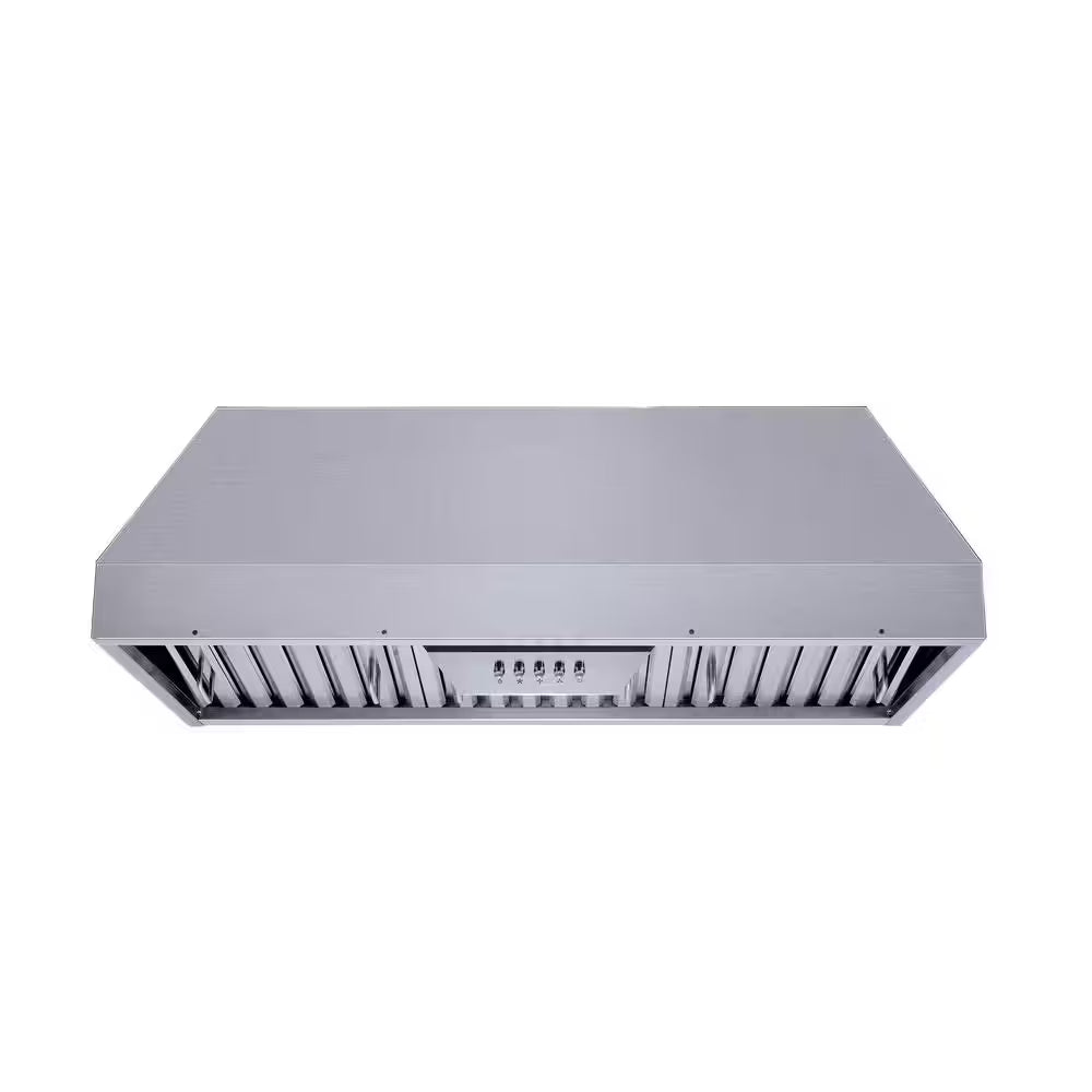 34 In. 600 CFM Ducted Insert/Built-In Range Hood in Stainless Steel with Baffle Filters LED Lights