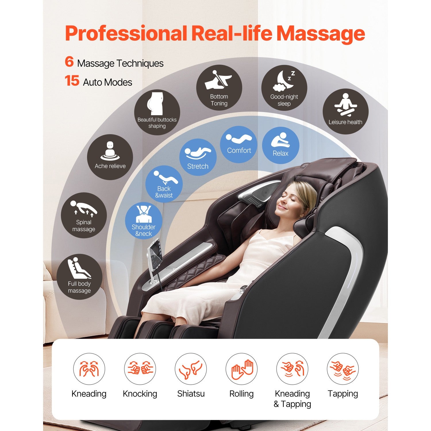 Uimoso Massage Chair Full Body 4D Massage Recliner with Sl-Track & Yoga Stretch