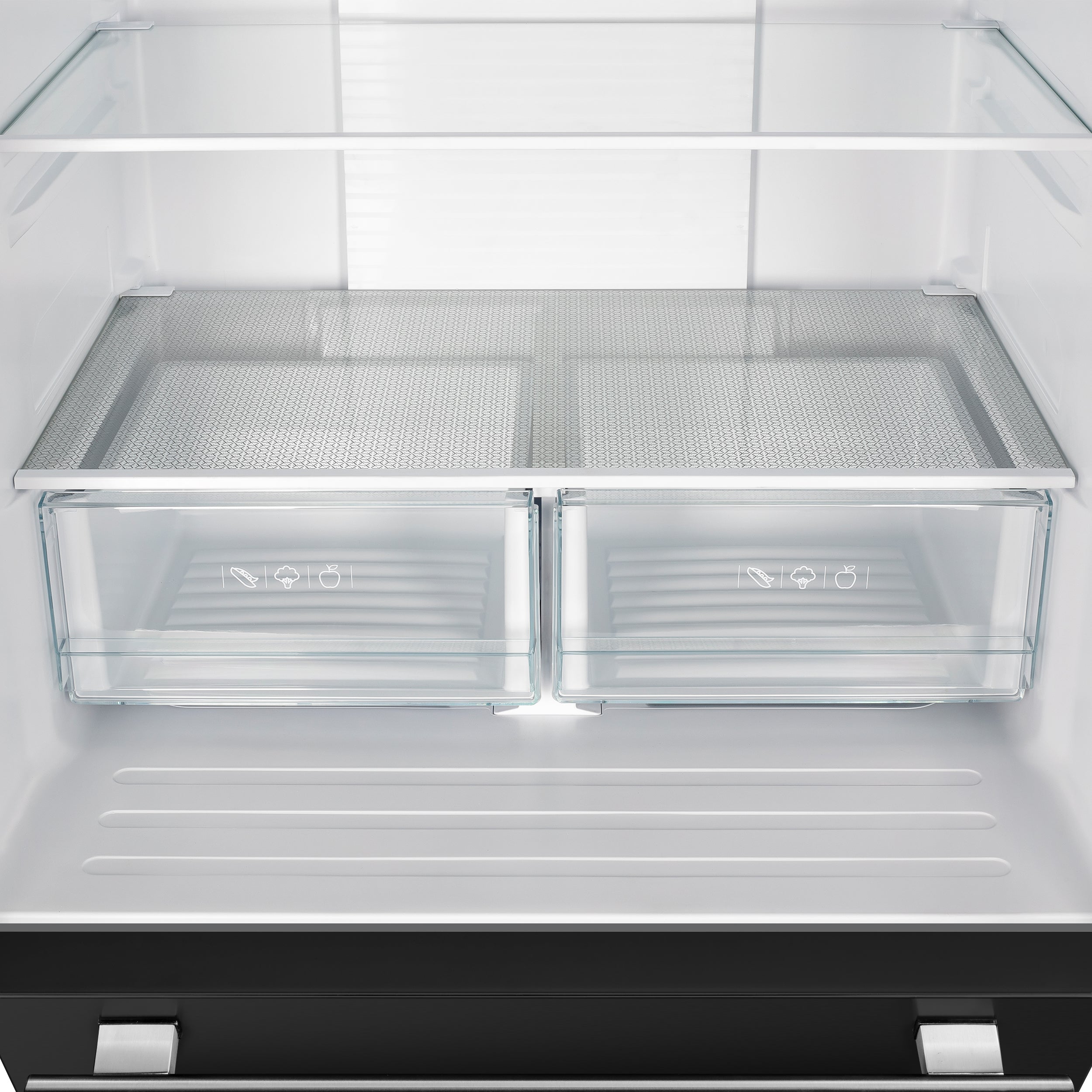 Forno Gallipoli Espresso 30-Inch Black French Door Refrigerator, Bottom Freezer, 17.5 Cu. Ft., No Frost, Ice Maker