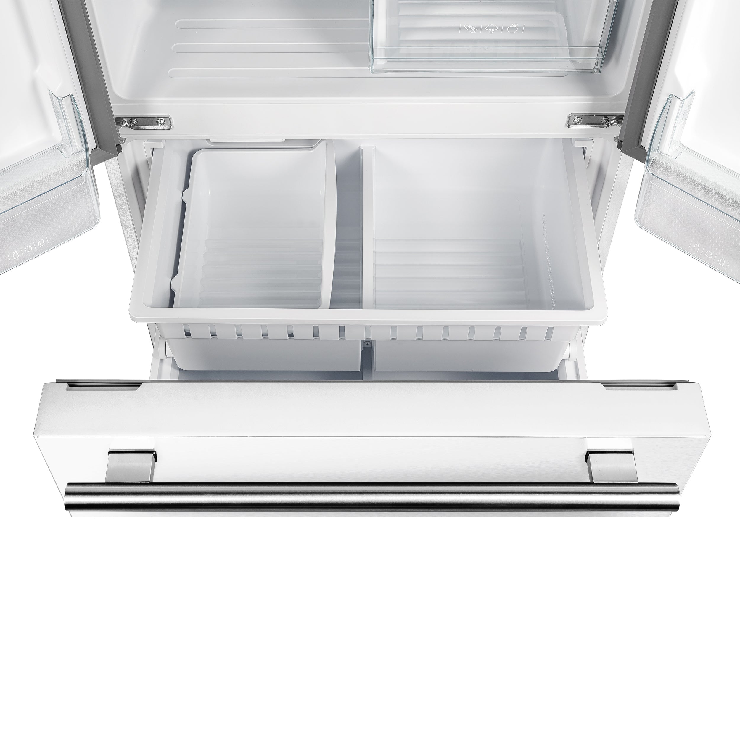 Forno 2-Piece Appliance Package - 30-Inch Electric Range and 30-Inch Refrigerator in White with Stainless Steel Handle (FBDL-003-11US)