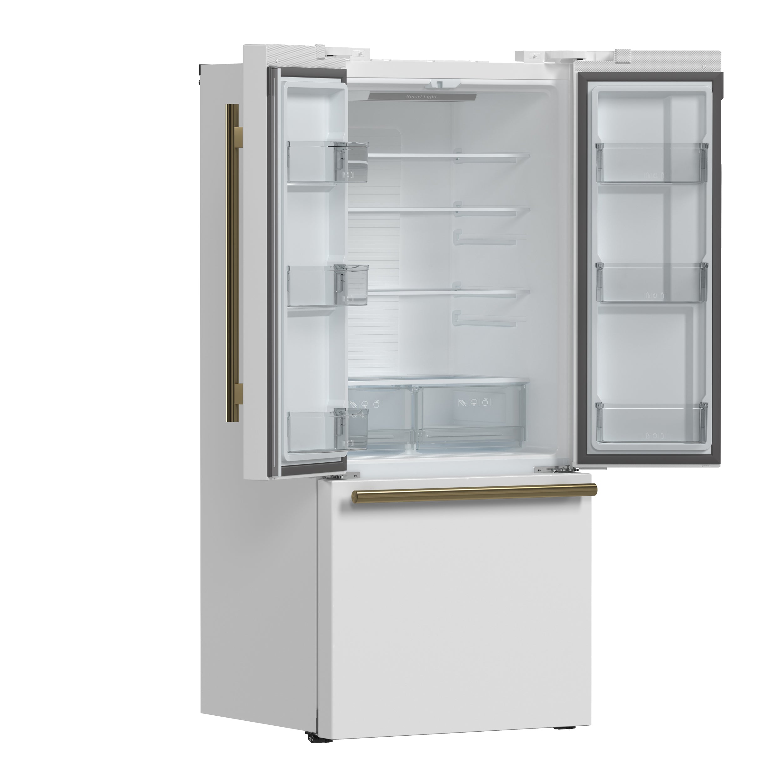 Forno 2-Piece Appliance Package - 30-Inch Electric Range and 30-Inch Refrigerator in White with Stainless Steel Handle (FBDL-003-11US)