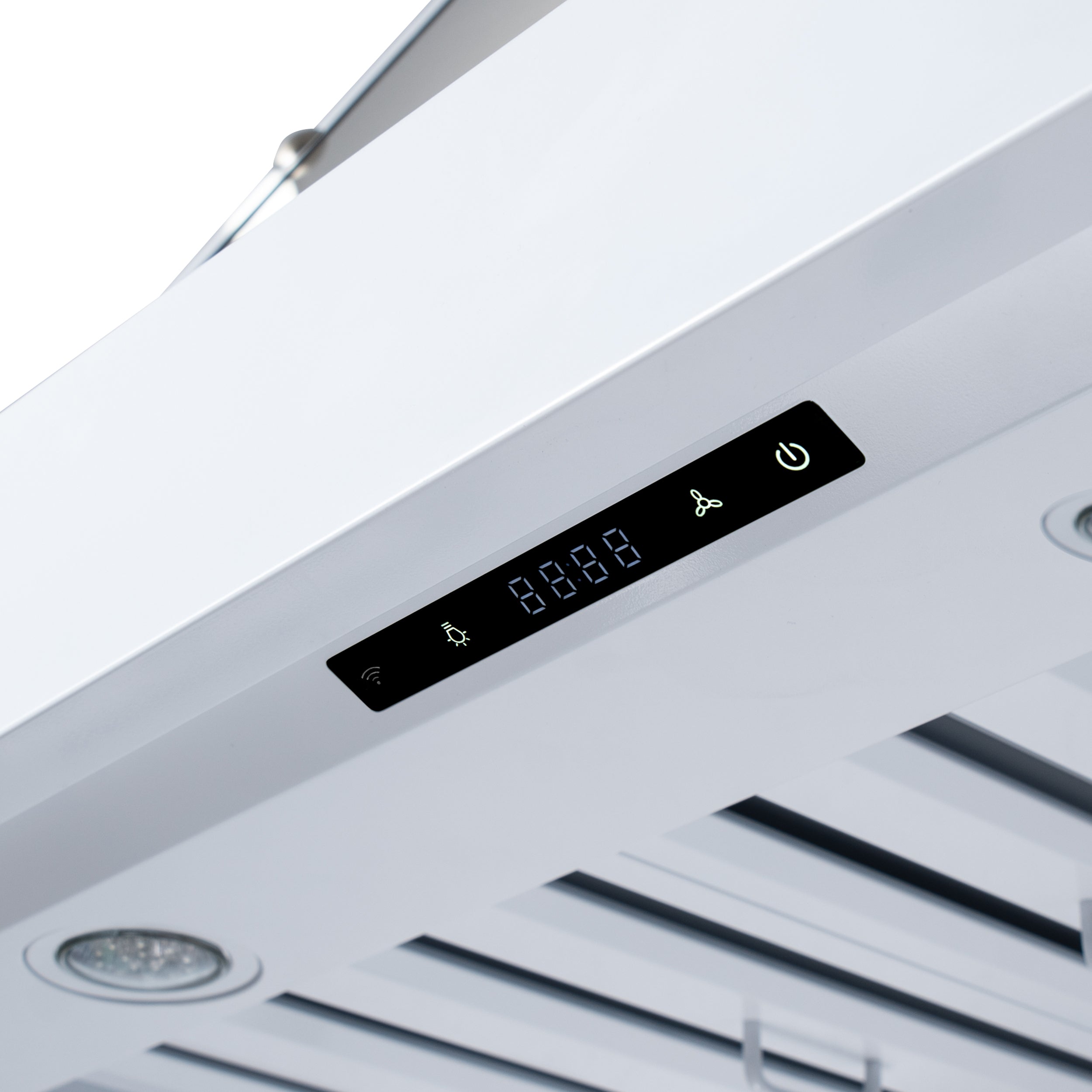 Valente 48" Range Hood in White with 304 CFM, 3 speeds, Dishwasher safe Baffle filters, LED Lights and Remote Control