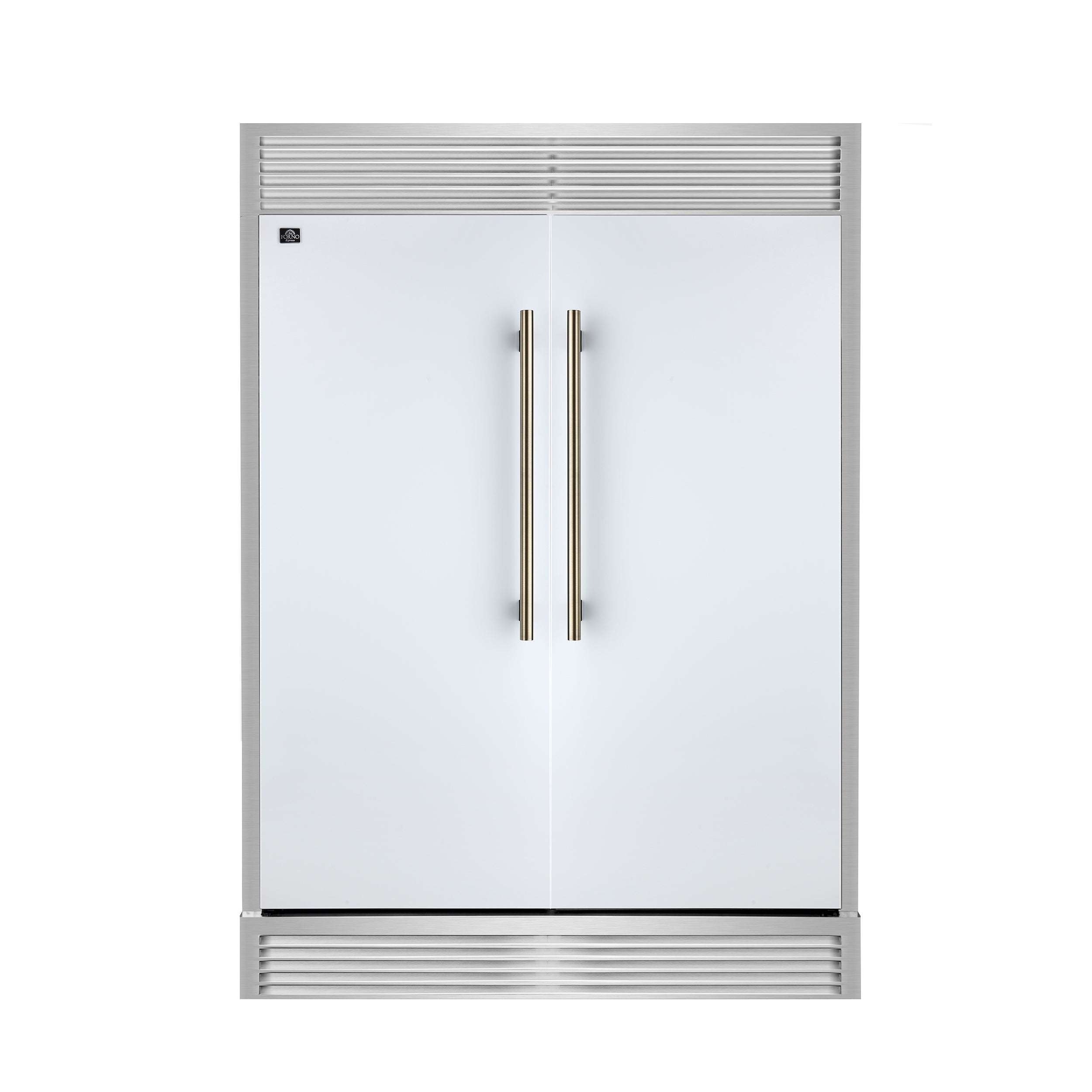 Forno Maderno 2-28-Inch Wide Convertible Refrigerator/Freezer in White, Decorative Trim, 27.2 cu.ft, 84-Inch High, ENERGY STAR Certified