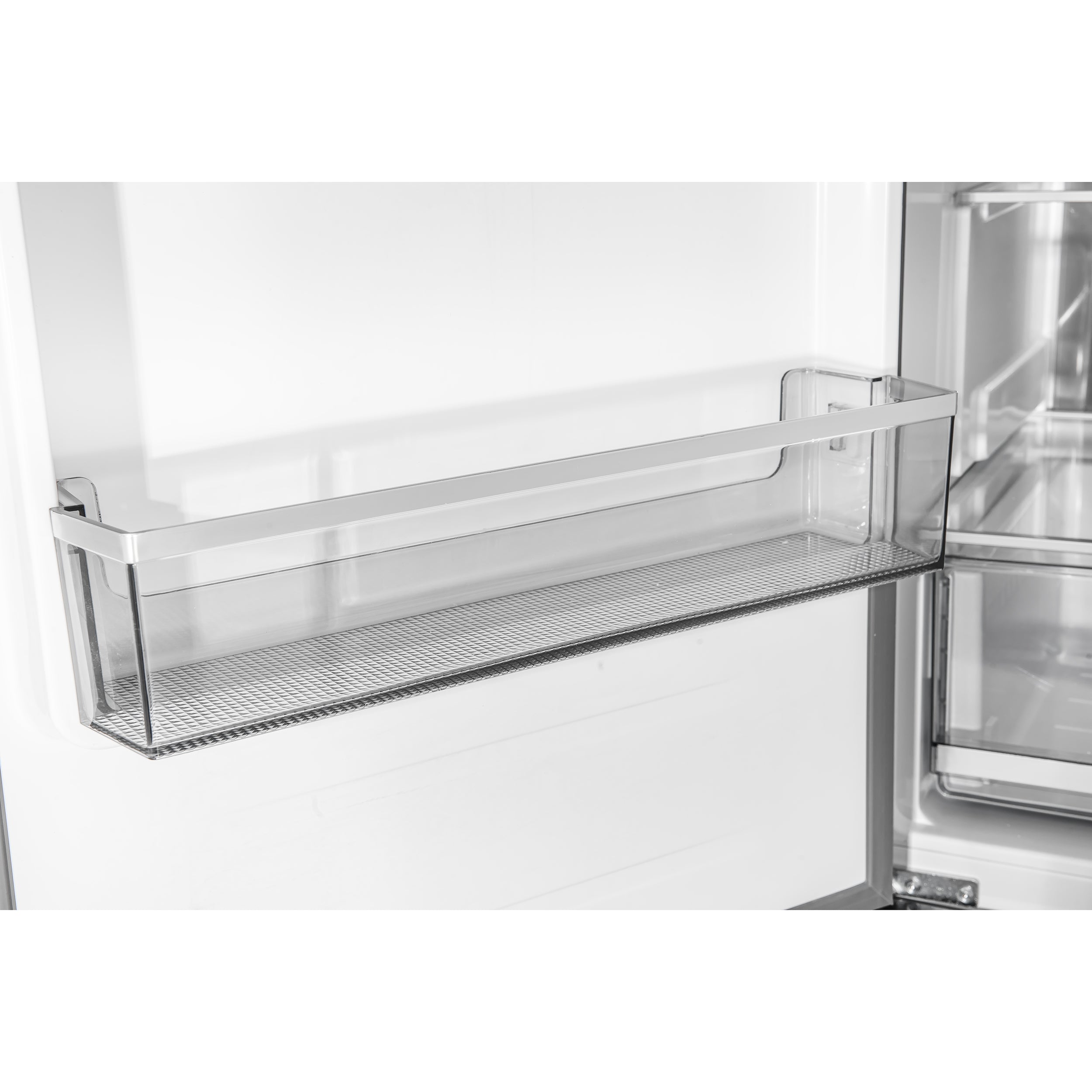 Custodia 48" Bottom Freezer combo, 20.6 cf., Ice Maker, Total No frost, Black, Antique Brass handles