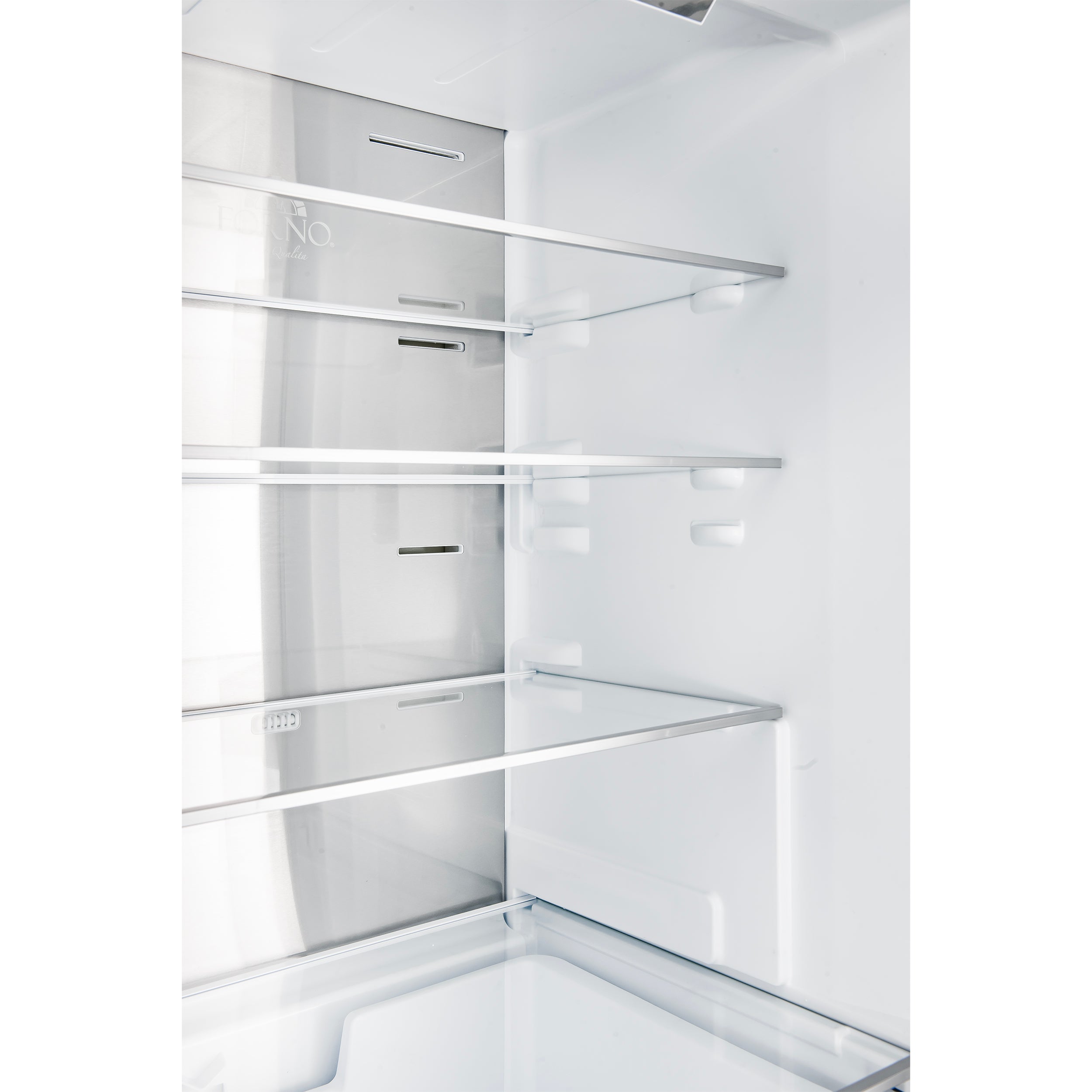Custodia 24" Bottom Freezer, 10.3 cf., Right Swing, Total No frost, White, Antique Brass handles