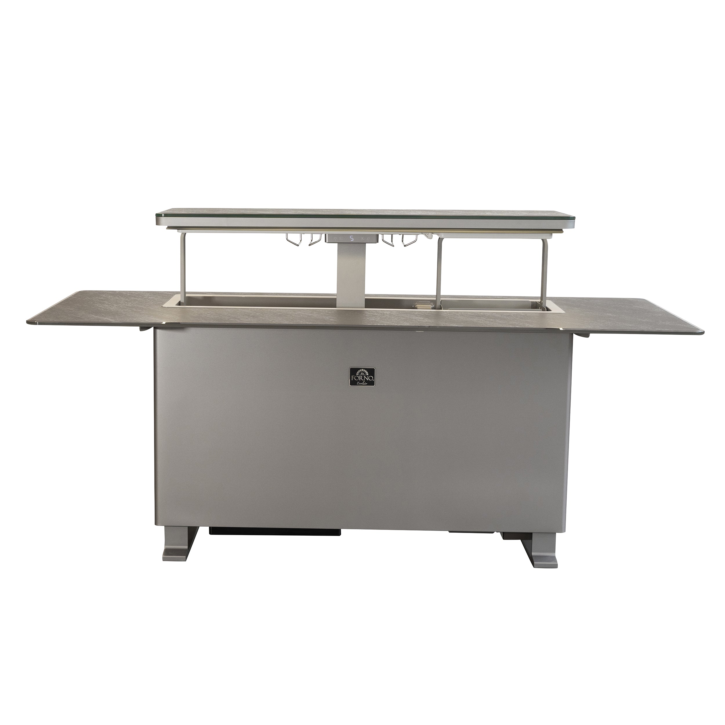 Elevato Smart Bar Table, Sandstone Black, 5.3 cu.ft fridge and freezer with Bluetooth control