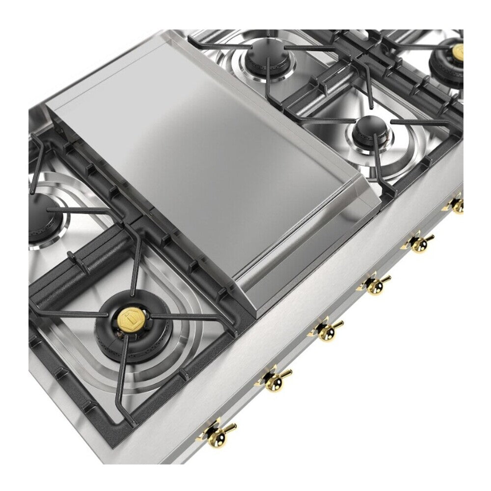 ILVE Nostalgie II 48 inch Built-In Gas Rangetop with Griddle, in Stainless Steel - image 13