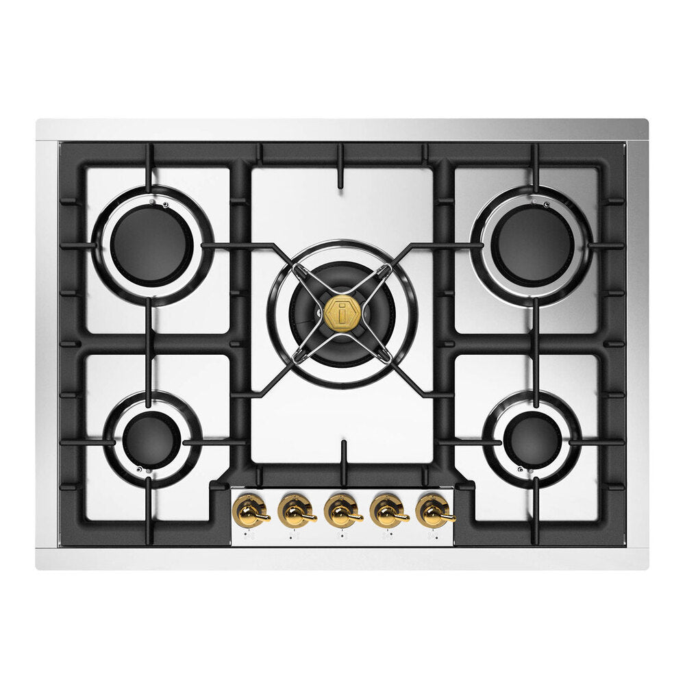 ILVE Nostalgie II 30 inch Built-In Gas Cooktop with 5 Burners, in Stainless Steel - image 2