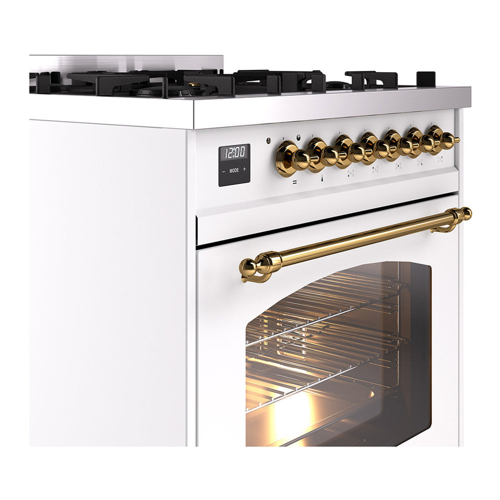 ILVE Nostalgie II 30" Dual Fuel Range - 5 Burners, 4.0 cu. ft. Oven - Triple Glass Door - image 5