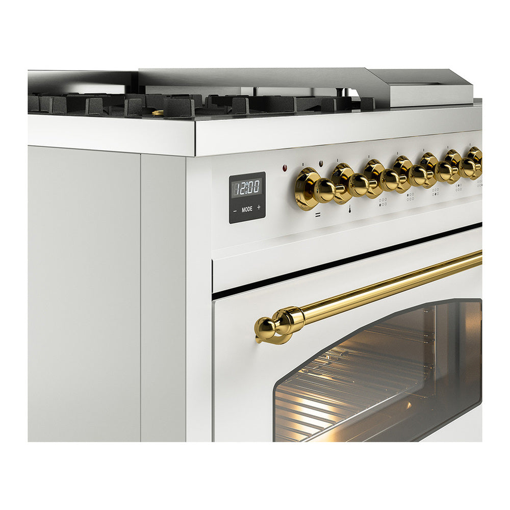 ILVE Nostalgie II 48" Dual Fuel Range - Double Ovens, 5 Burners + Griddle + French Top - Solid Door - image 6