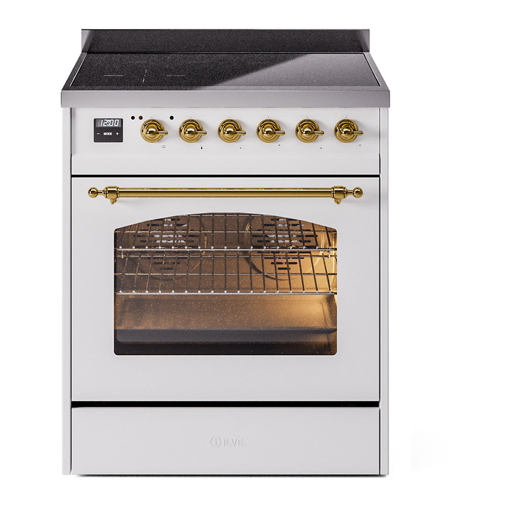 ILVE Nostalgie II 30" Induction Range - 4-Element Induction, 4.0 cu. ft. Oven - Triple Glass Door