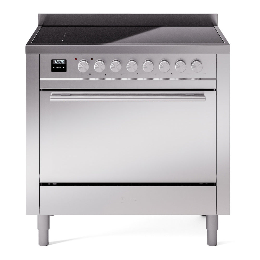 ILVE Professional Plus II 36" Induction Range - 6-Element Induction, 3.5 cu. ft. Oven - Solid Door - Stainless Steel