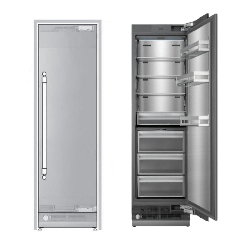 ILVE 24 inch Refrigerator Column with 12.5 cu. ft. Capacity, Internal Water Dispenser, Panel Ready - URFC24SNWPRY
