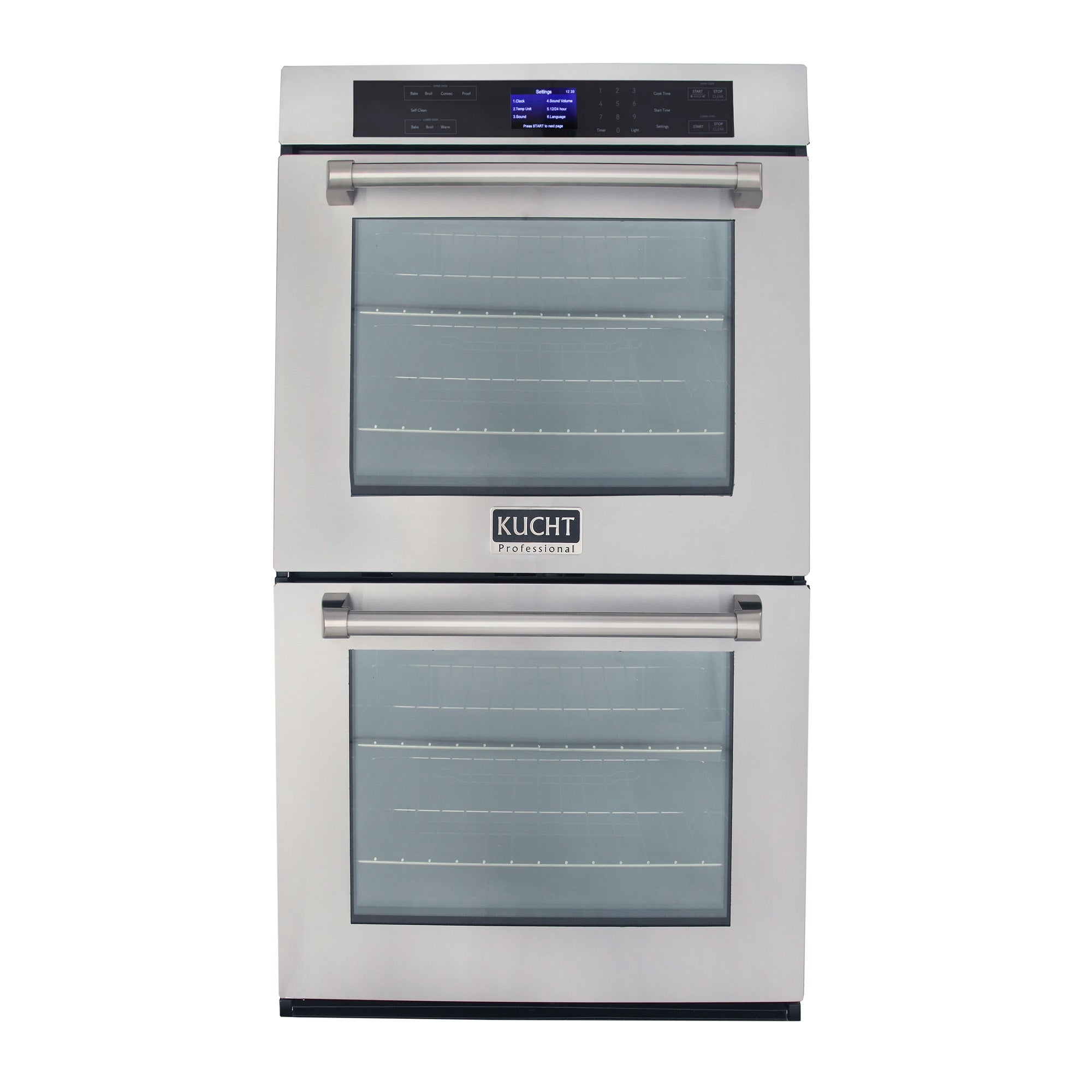 Kucht 30 in. 10 cu. ft. Double Electric Wall Oven with True Convection and Self-Cleaning KWO620 - image 1