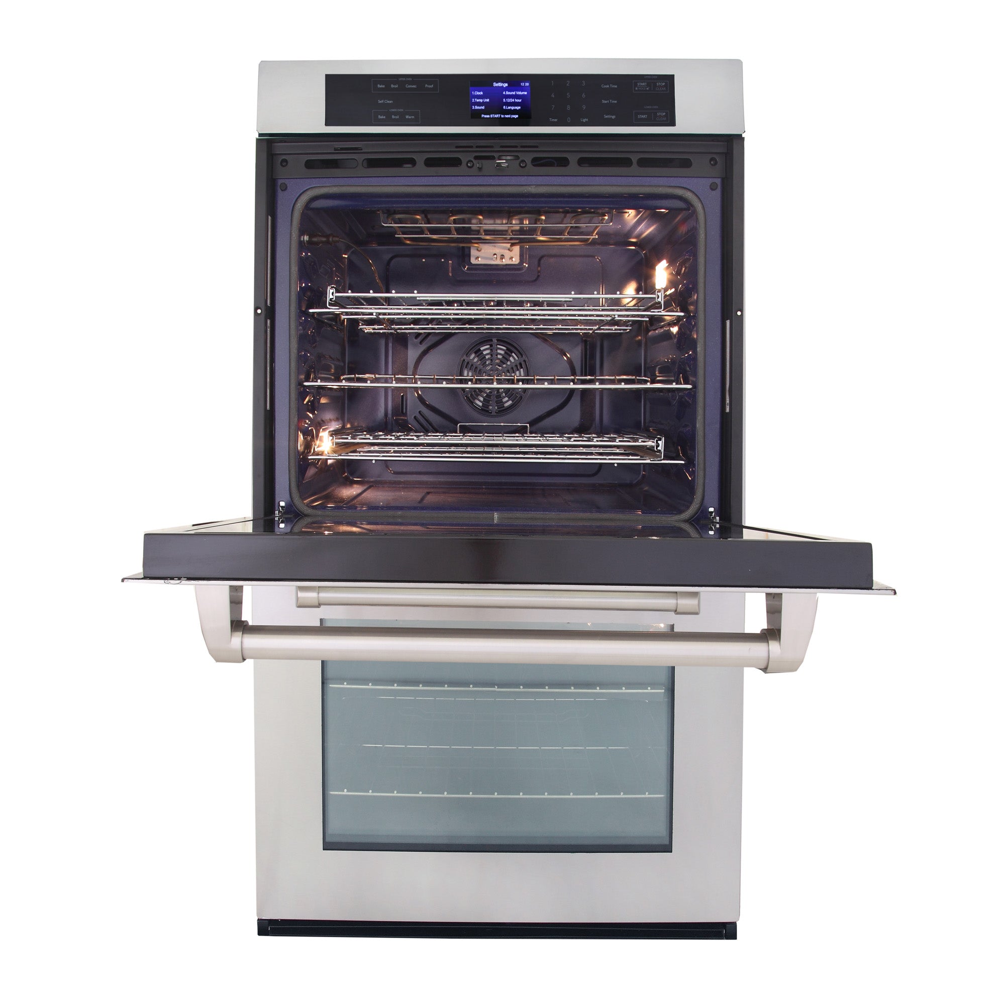 Kucht 30 in. 10 cu. ft. Double Electric Wall Oven with True Convection and Self-Cleaning KWO620 - image 2