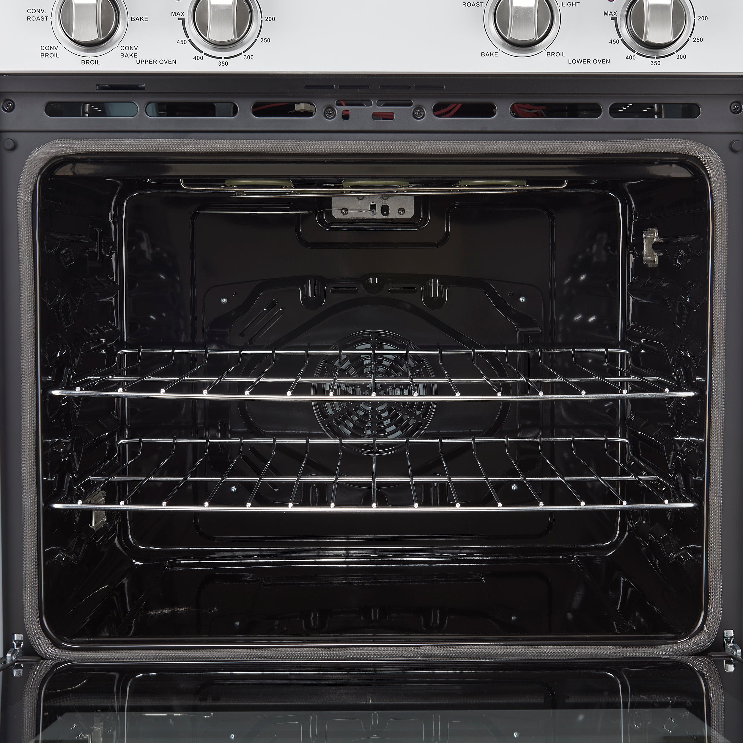 Forno Vomero 30-Inch Double Wall Oven, White, 10 cu.ft Total Capacity, 7100W Convection, Mechanical Controls, Manuel Steam Clean