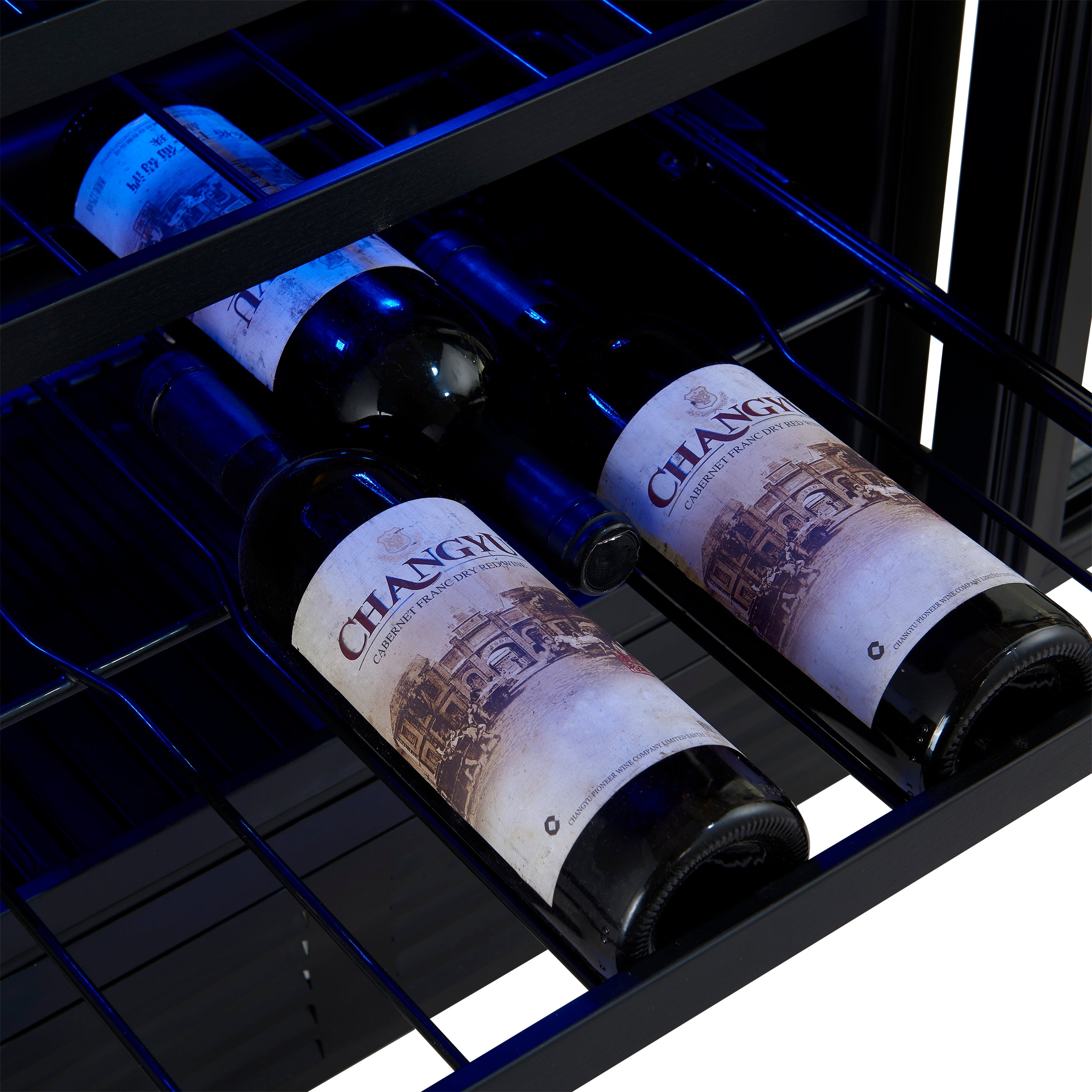 Gemello 48 Inch Side-by-Side Wine and Beverage Cooler in Stainless Steel, French Door, 9.6 cu. ft.
