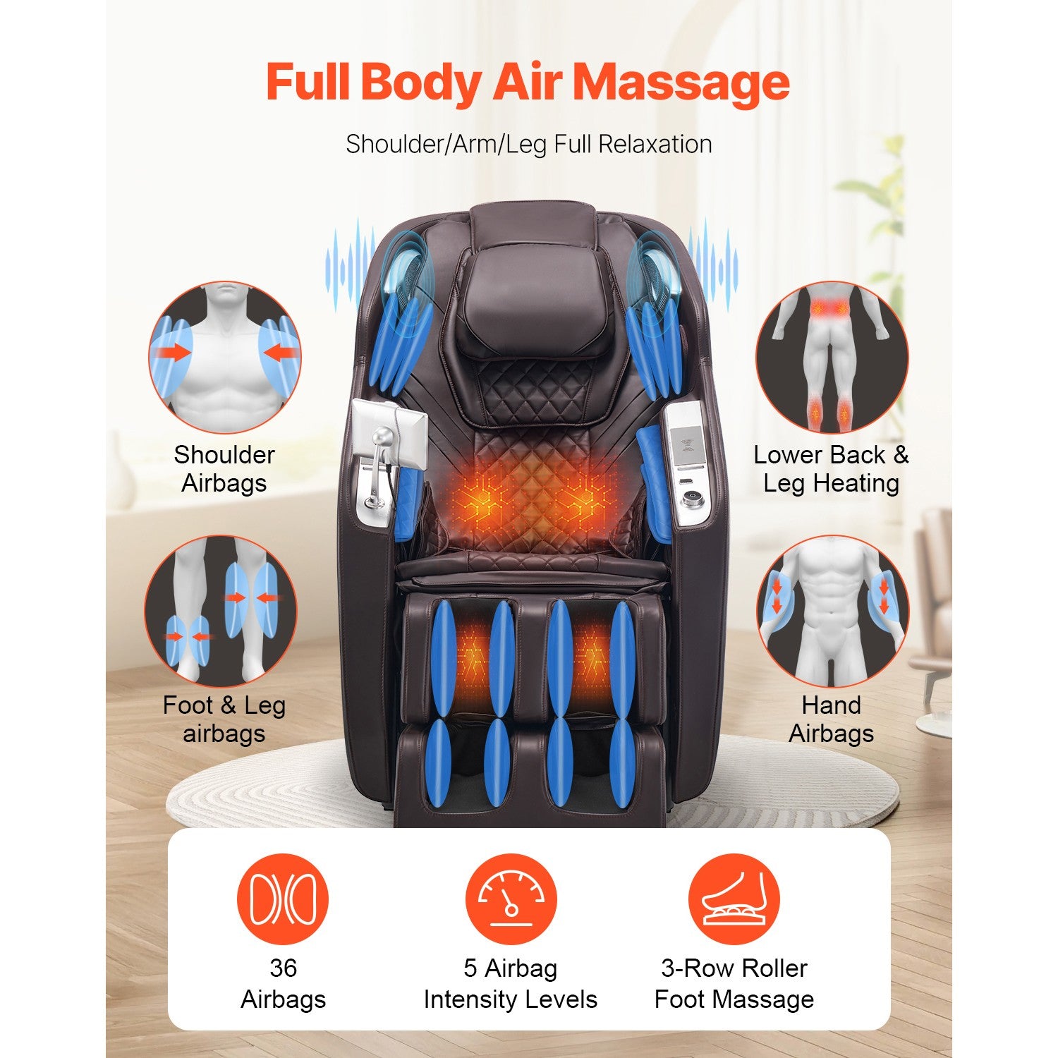 Uimoso Massage Chair Full Body 4D Massage Recliner with Sl-Track & Yoga Stretch
