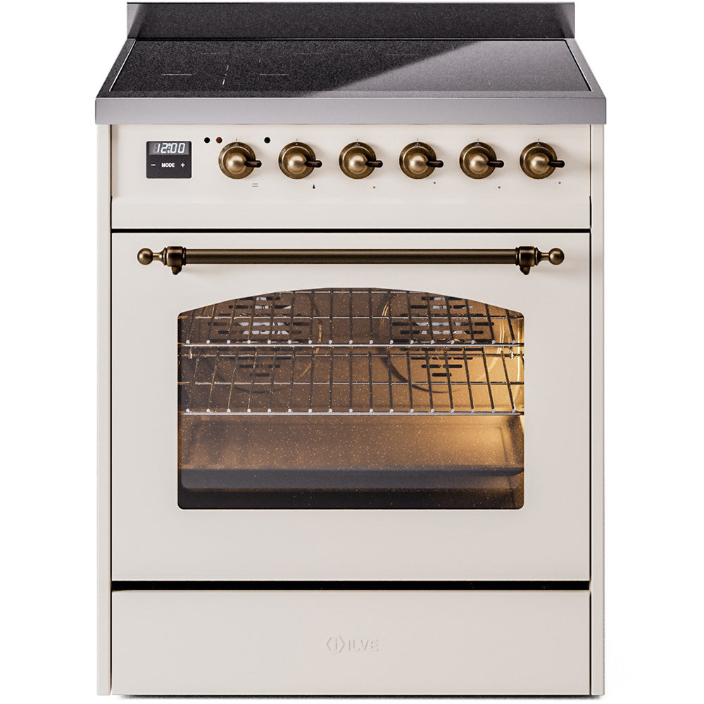 ILVE Nostalgie II 30" Induction Range - 4-Element Induction, 4.0 cu. ft. Oven - Solid Door