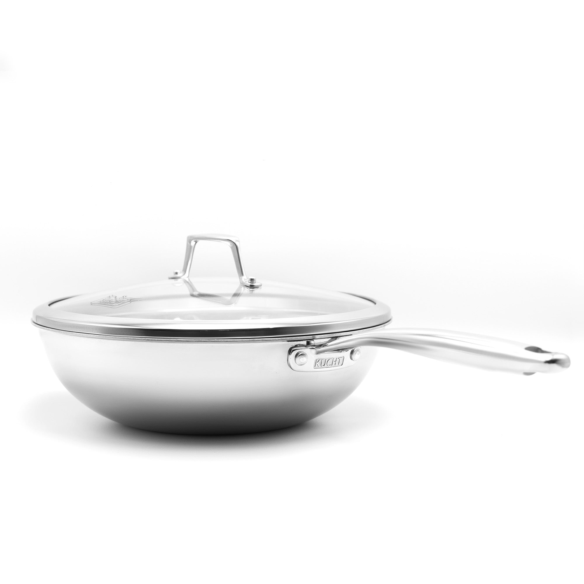 Kucht Culinary Professional 3-Ply Stainless Steel Wok with Lid KW309 - image 2