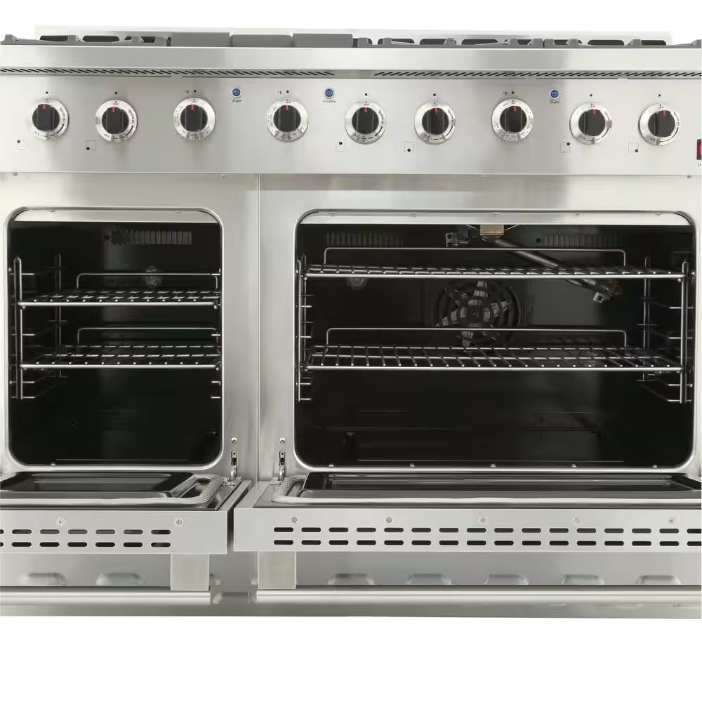 Entree 48 In. 7.2 Cu. Ft. Professional Style Gas Range with Convection Oven in Stainless Steel