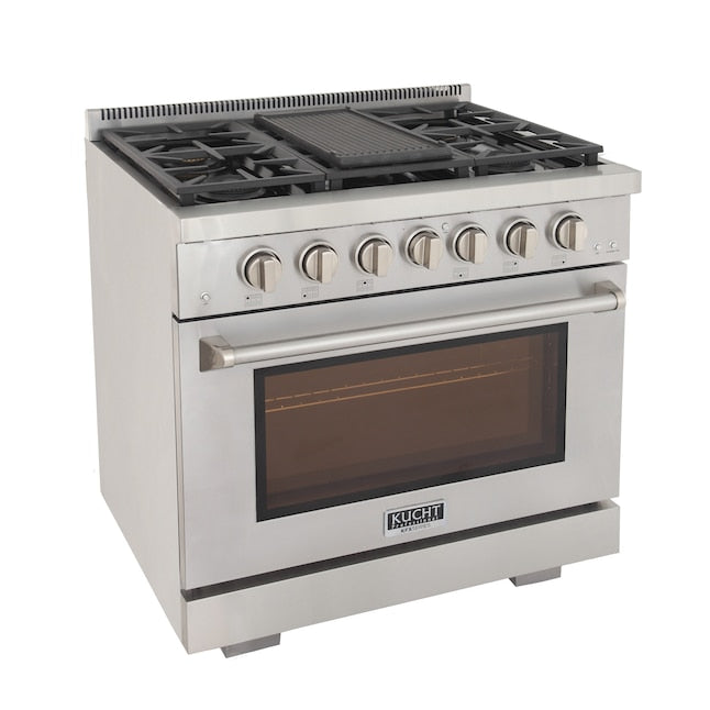 Kucht Professional 36 in. 5.2 cu. ft. Natural Gas Range and Convection Oven KFX3600X - image 4