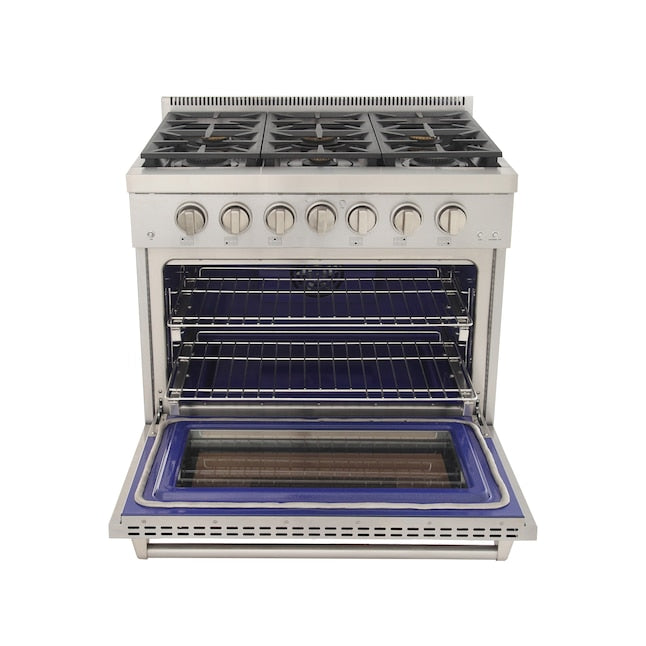 Kucht Professional 36 in. 5.2 cu. ft. Natural Gas Range and Convection Oven KFX3600X - image 3