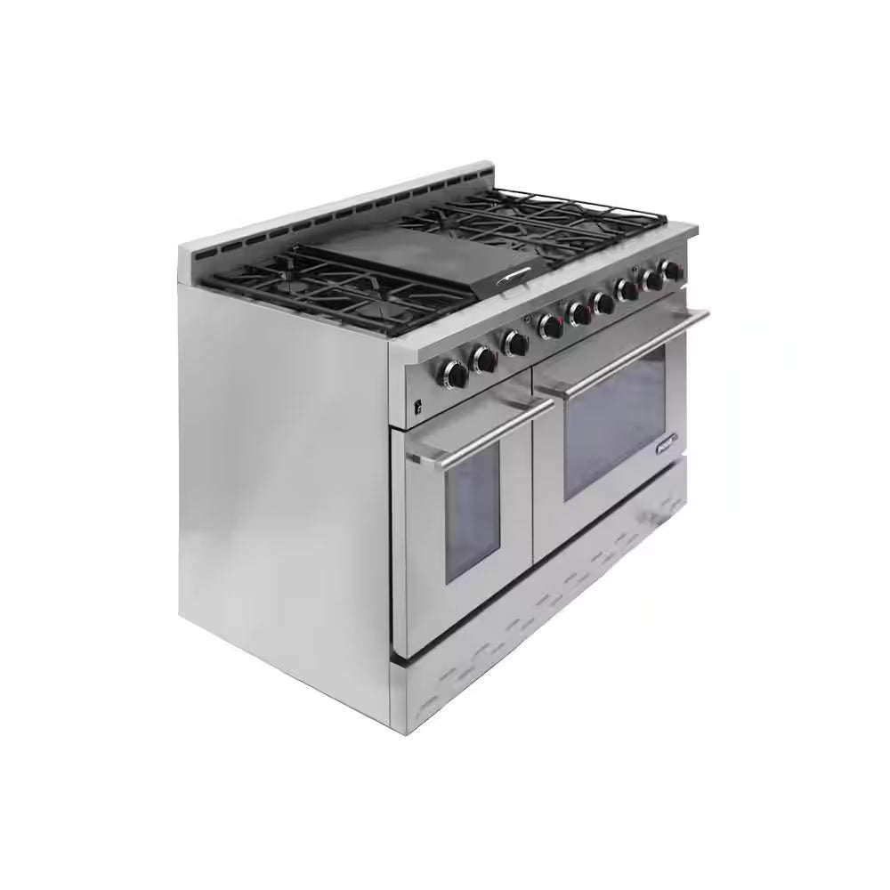 Entree 48 In. 7.2 Cu. Ft. Professional Style Gas Range with Convection Oven in Stainless Steel
