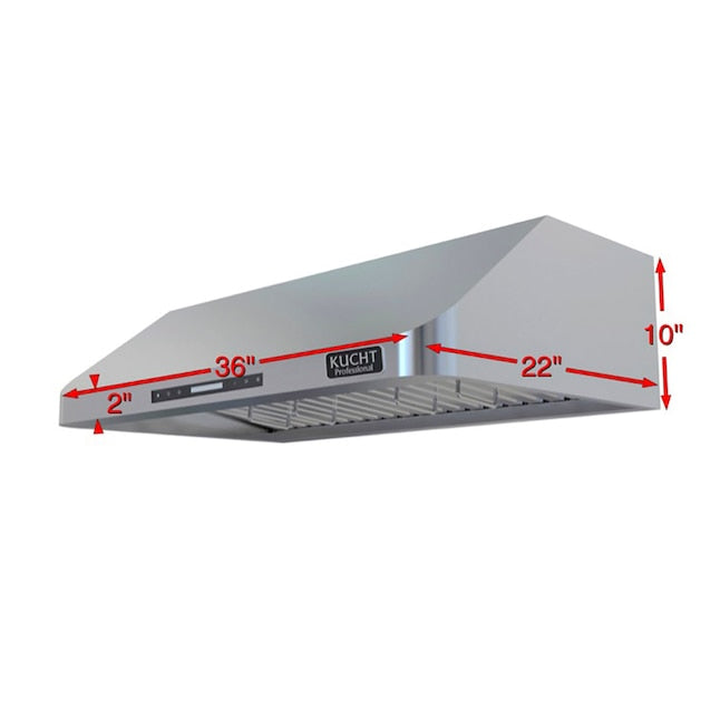 Kucht Pro Style 36 in. 900 CFM Under Cabinet Range Hood, Stainless Steel KRH361A - image 6