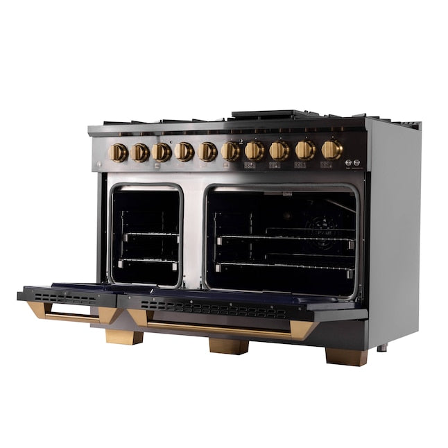 Kucht Gemstone Professional 48 in. 6.7 cu. ft. Natural Gas Range with Sealed Burners, Griddle/Grill and Two Ovens - One Convection KEG483 - image 5