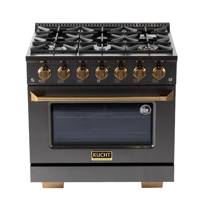 Kucht Gemstone Professional 36 in. 5.2 cu. ft. Dual Fuel Range KED364 - image 4