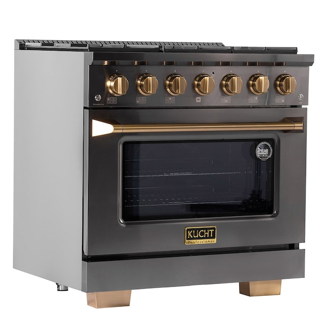 Kucht Gemstone Professional 36 in. 5.2 cu. ft. Dual Fuel Range KED364 - image 6