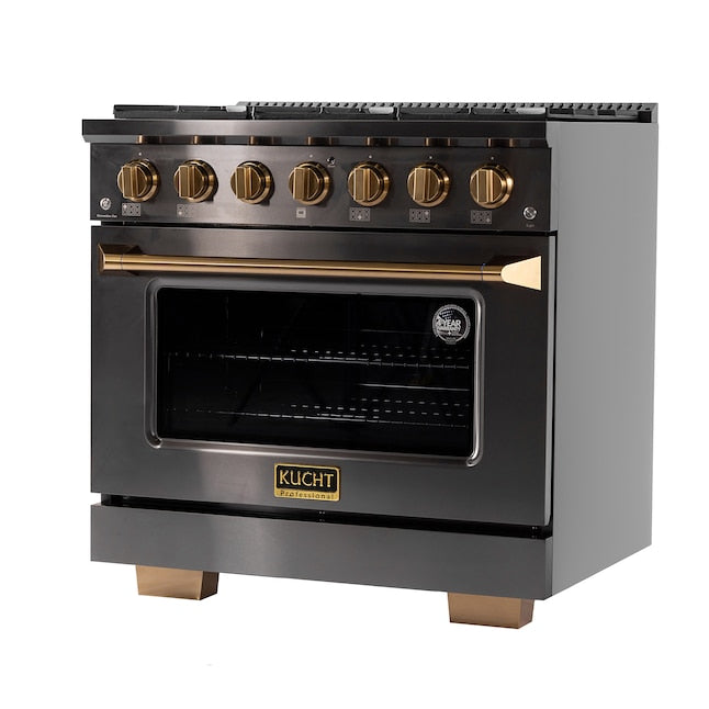 Kucht Gemstone Professional 36 in. 5.2 cu. ft. Natural Gas Range with Sealed Burners and Convection Oven KEG363 - image 7