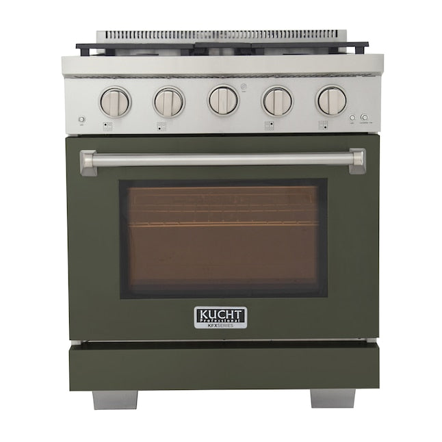 Kucht Professional 30 in. 4.2 cu. ft. Natural Gas Range with Sealed Burners and Convection Oven in Stainless Steel KFX300 - image 1