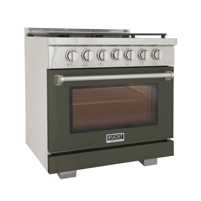 Kucht Professional 36 in. 5.2 cu. ft. Natural Gas Range with Sealed Burners and Convection Oven in Stainless Steel KFX360 - image 7