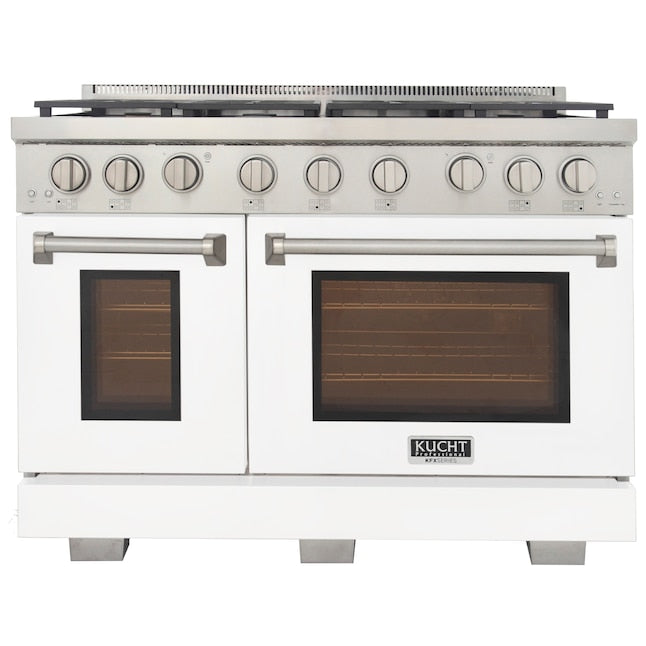 Kucht Professional 48 in. 6.7 cu. ft. Natural Gas Range with Sealed Burners, Grill / Griddle and Two Ovens - One Convection - in Stainless Steel KFX480 - image 111