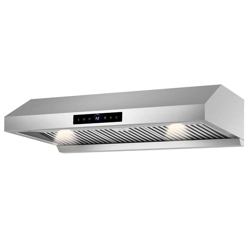 36 In. 900 CFM Stainless Steel Range Hood with 4-Speed Settings, Remote Control, LED, Gesture Control Detachable Oil Cup