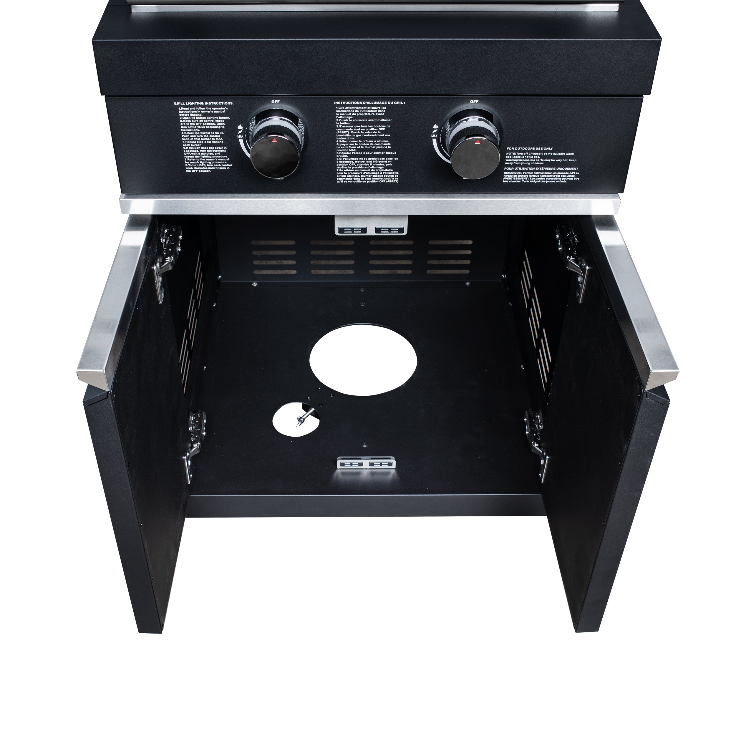 Forno All’Aperto 99,600 BTU Outdoor Kitchen, 5 Burners, Infrared Burners, Side Burner, Black Sintered Stone Countertops, Gas Pizza Oven, Sink Module, Bar & Beverage Center