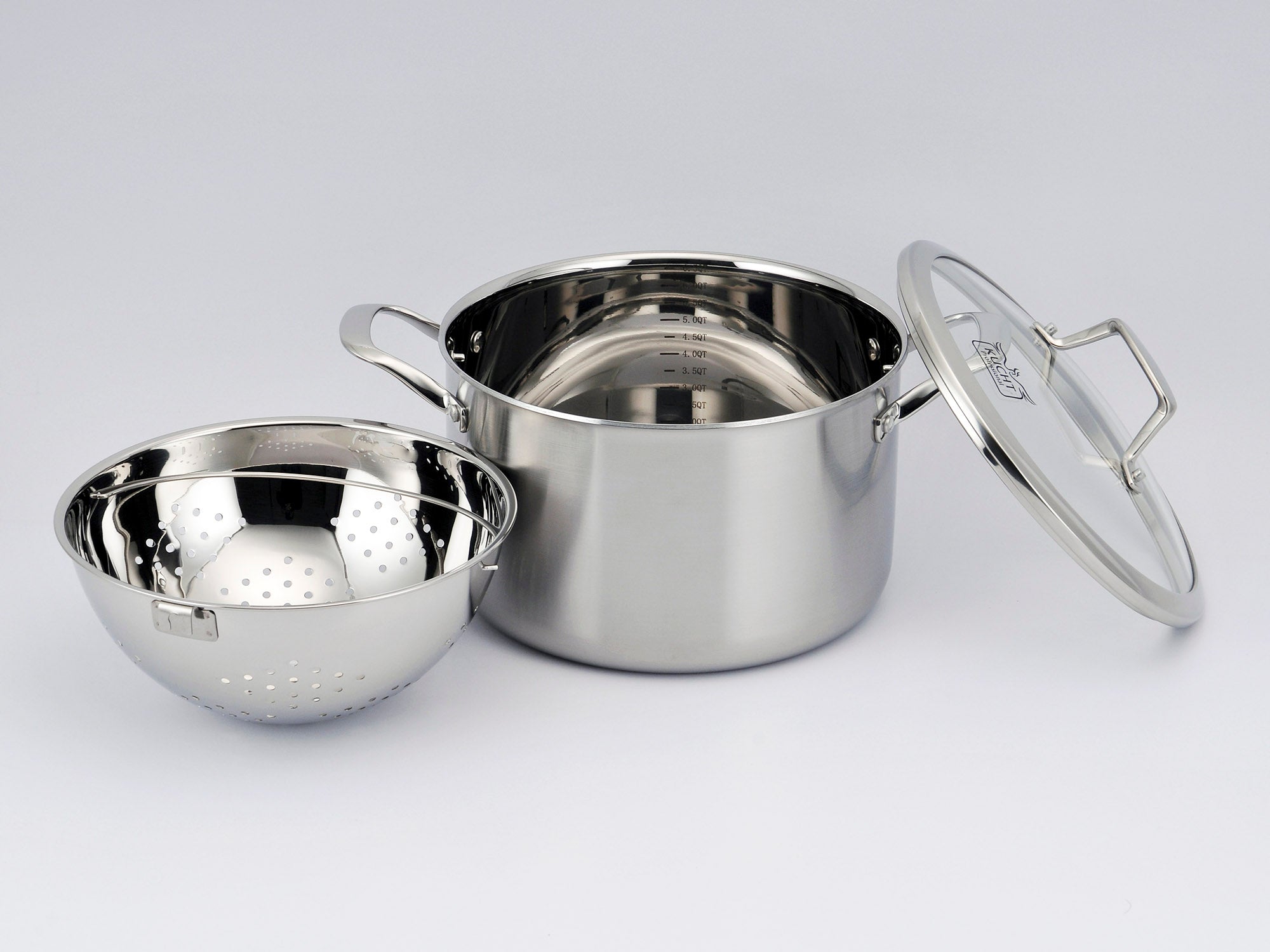 Kucht Culinary Professional 3-Ply Stainless Steel 10-Piece Cookware Set K16020 - image 8