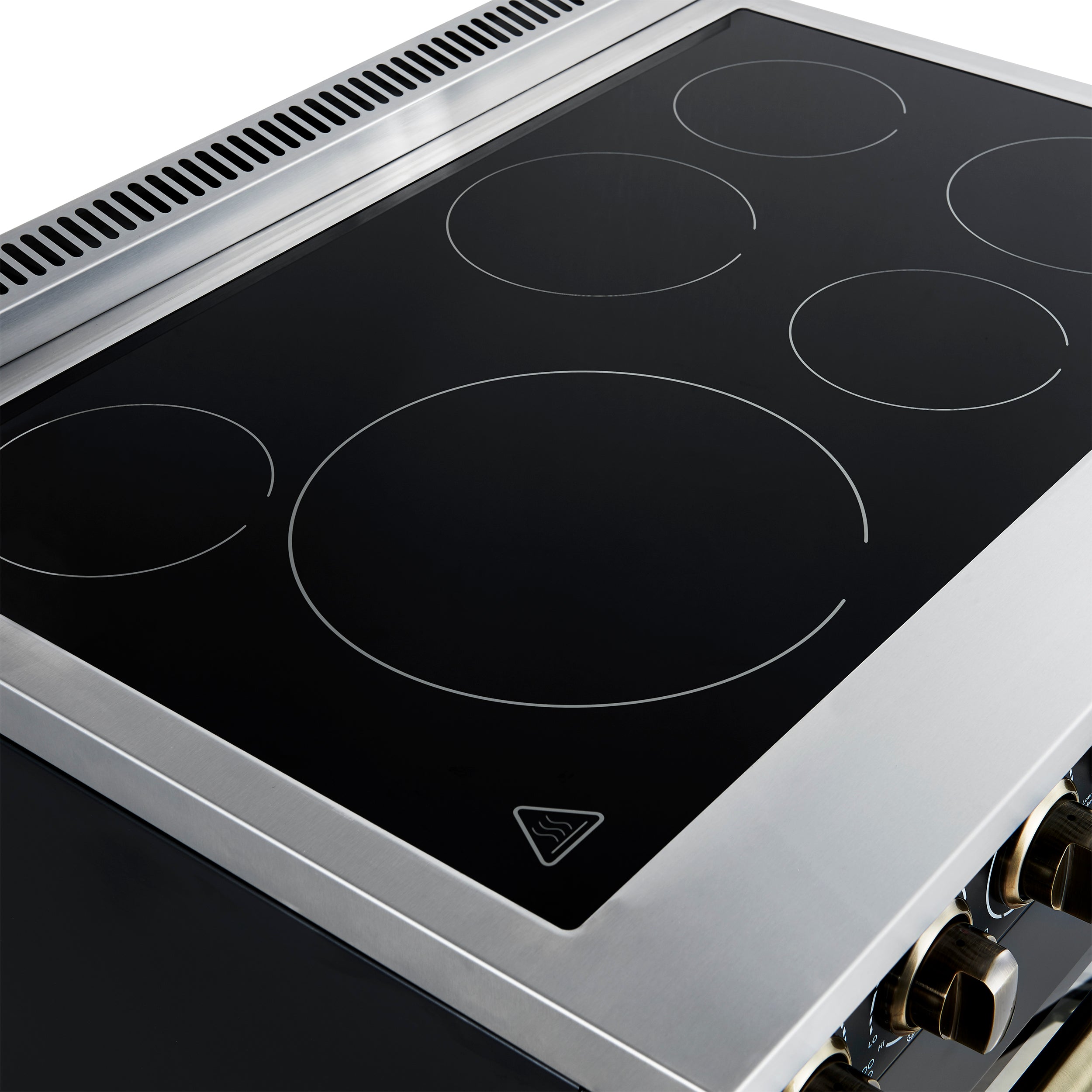 Forno Paolo 36 Inch Black Freestanding Electric Range, Stainless Steel, 5.44 cu.ft, True Convection Oven, Energy Efficient