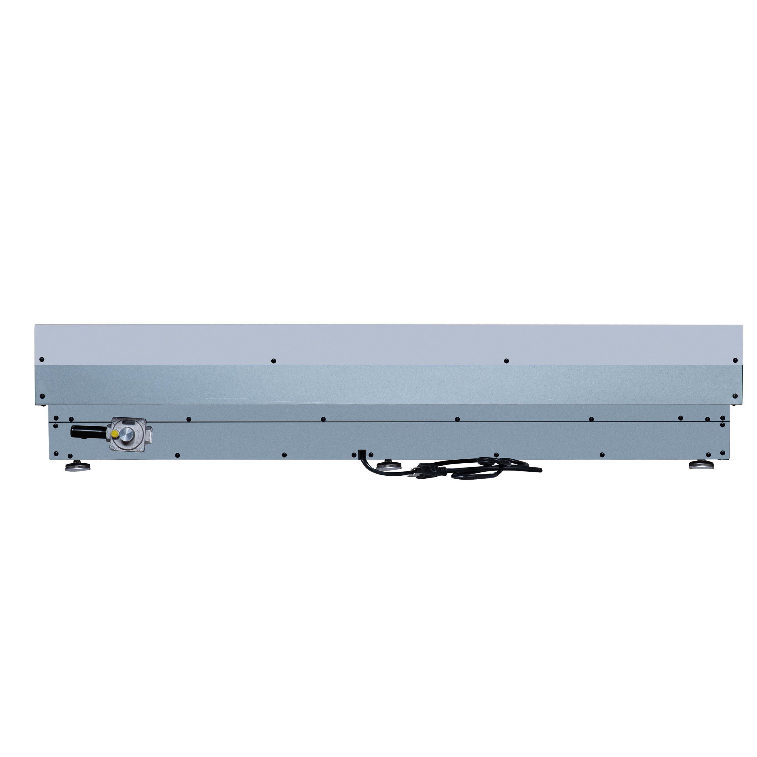 Valente 48" Gas Cooktop in White, 8 Sealed burners, 94,000 BUT Output, 2 Antique Brass Dual-Ring Burners, Continuous Cast Iron Grates