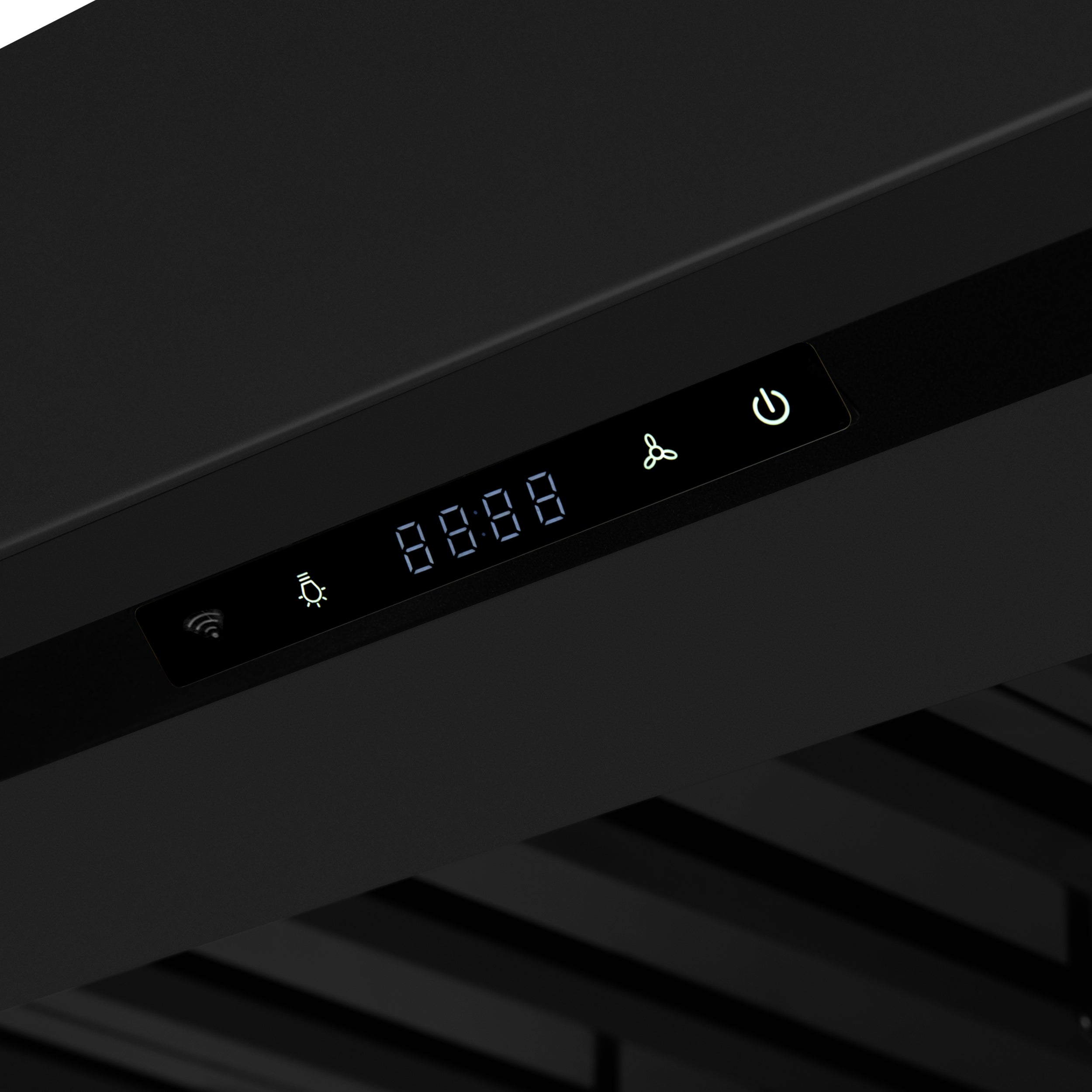 Valente 36" Range Hood in Black with 427 CFM, 3 speeds, Dishwasher safe Baffle filters, LED Lights and Remote Control