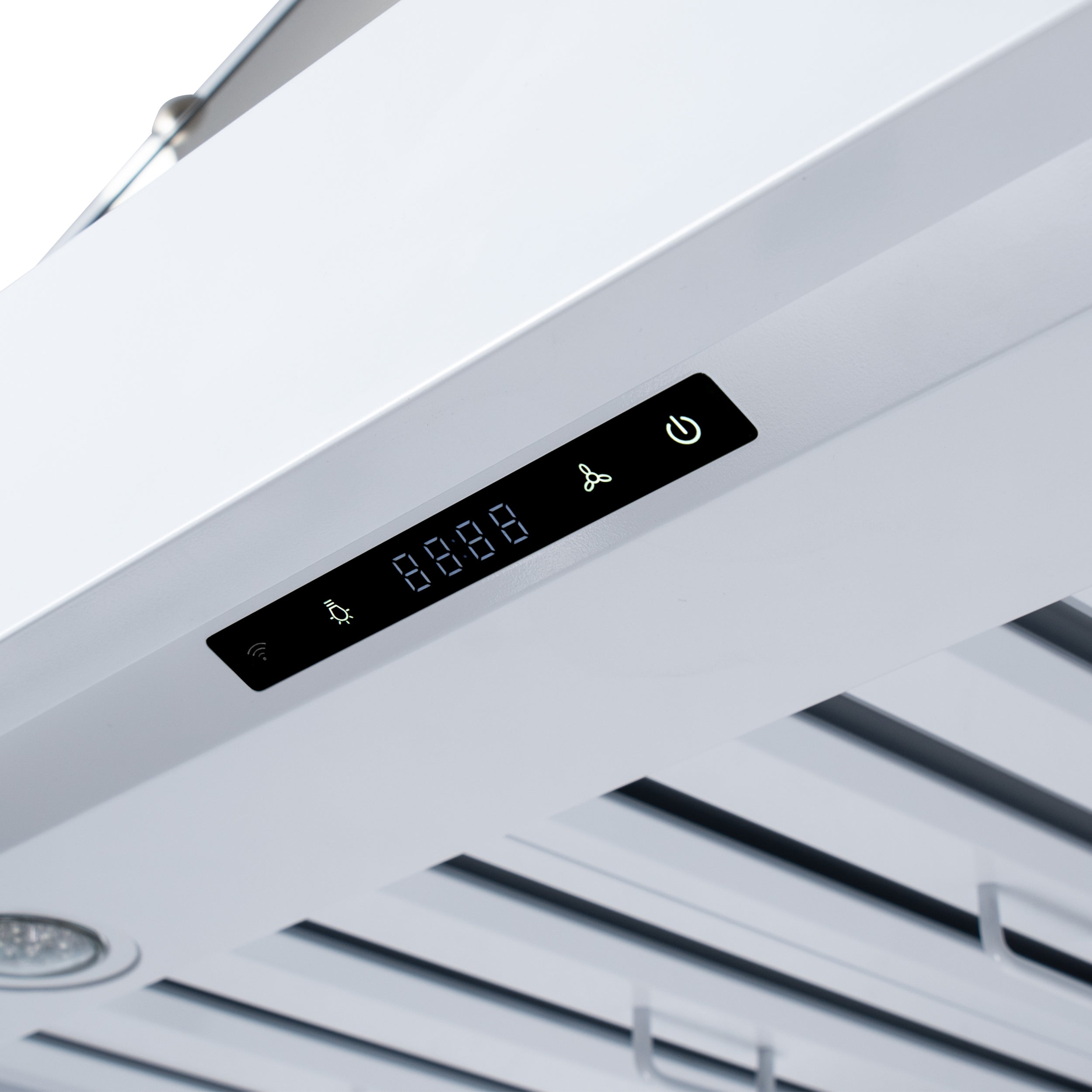 Valente 36" Range Hood in White with 427 CFM, 3 speeds, Dishwasher safe Baffle filters, LED Lights and Remote Control