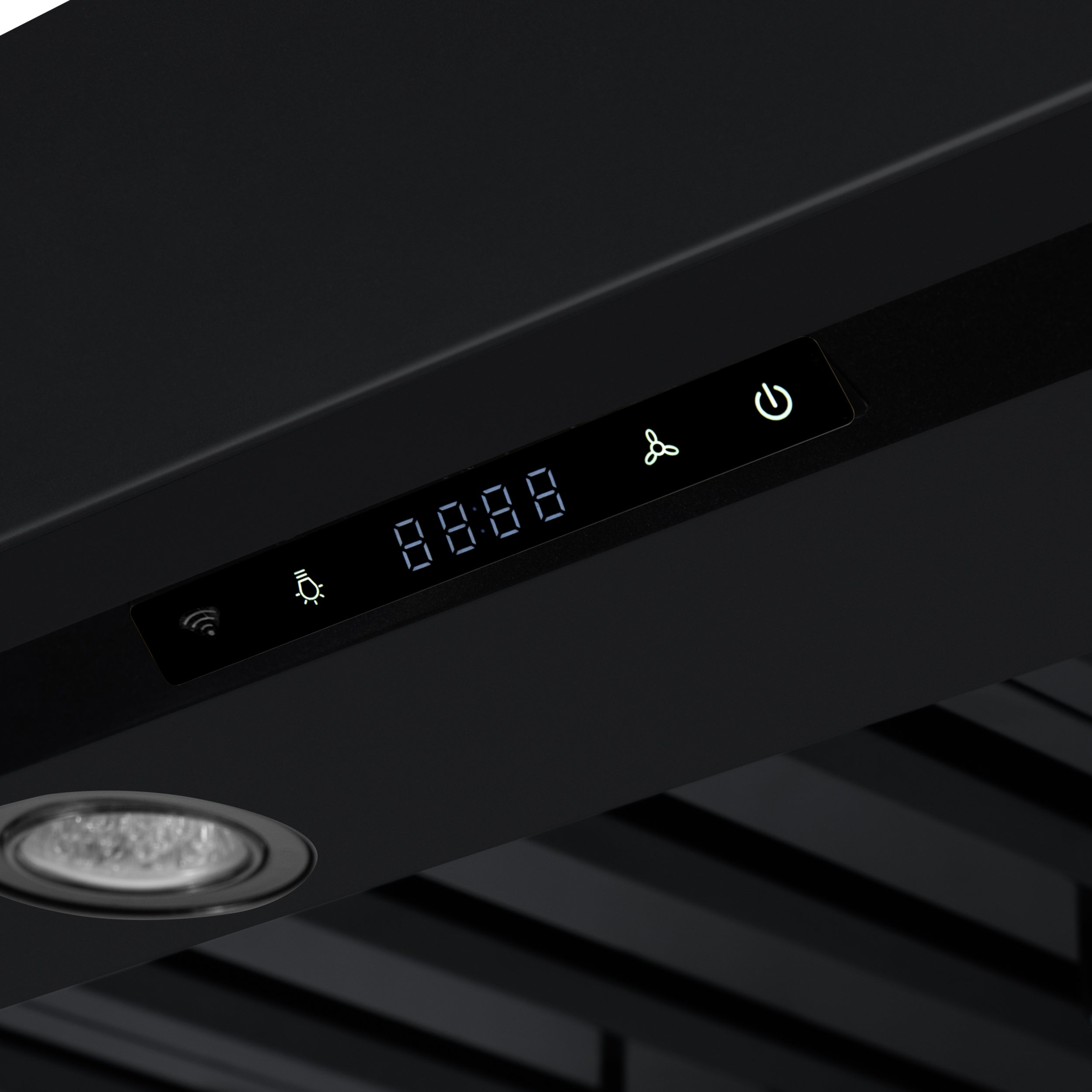 Valente 48" Range Hood in Black with 304 CFM, 3 speeds, Dishwasher safe Baffle filters, LED Lights and Remote Control
